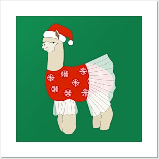 Christmas Ballerina Llama Digital Art | Christmas Special | illusima Posters and Art